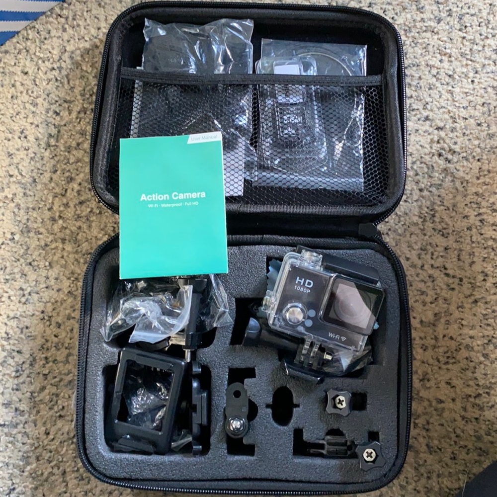 Action Camera with accessories